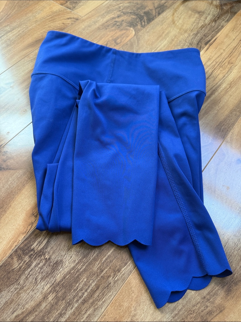 Zella Scallop Hem Mini Skirt - Blue
